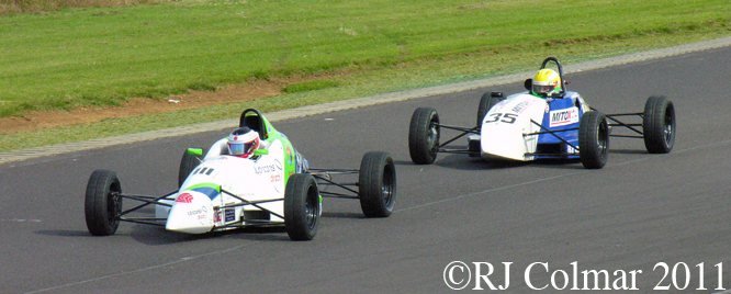 Ben Norton, #111 Spectrum 10b, Rob Hall, #35 Swift SC10, Castle Combe, BECRW