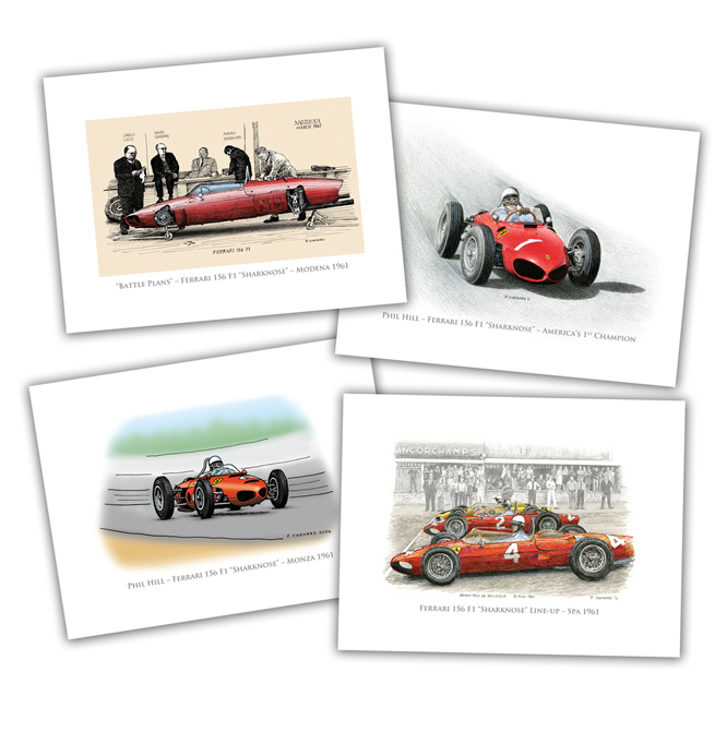 Phil Hill, Sharknose Ferrari Set, Paul Chenard