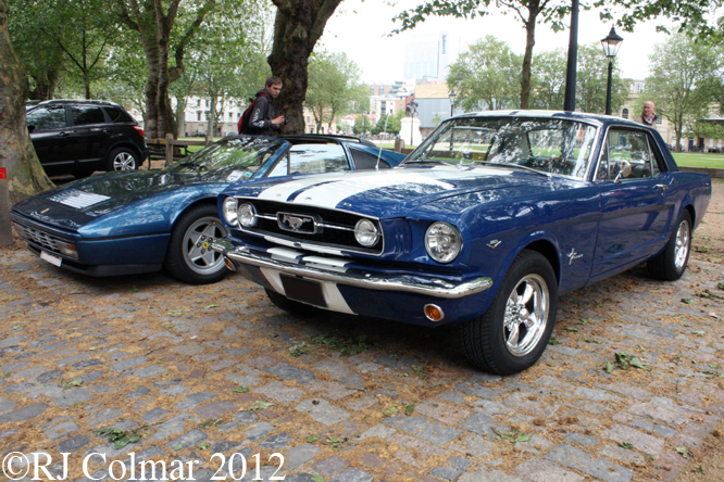 Ford Mustang, Ferrari 328 GTS, Avenue Drivers Club, Queens Square, Bristol