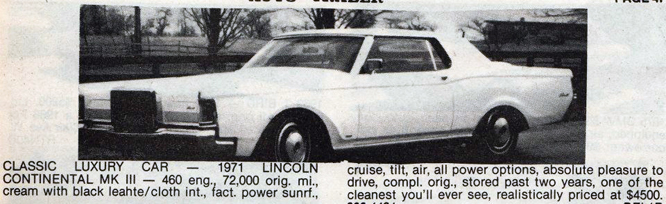 Lincoln Continental Mark III