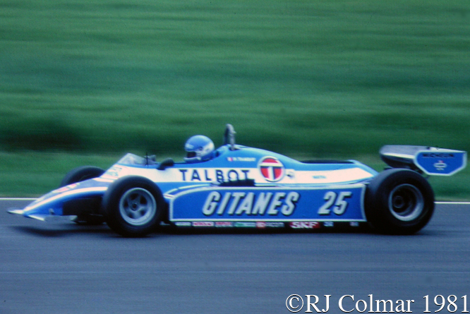 Tambay, Ligier MATRA JS 17, British Grand Prix, Silverstone