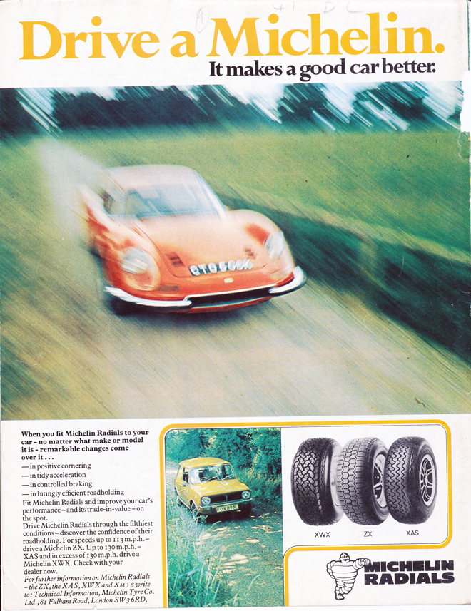 Michelin Ad, 12/73, Ferrari Dino