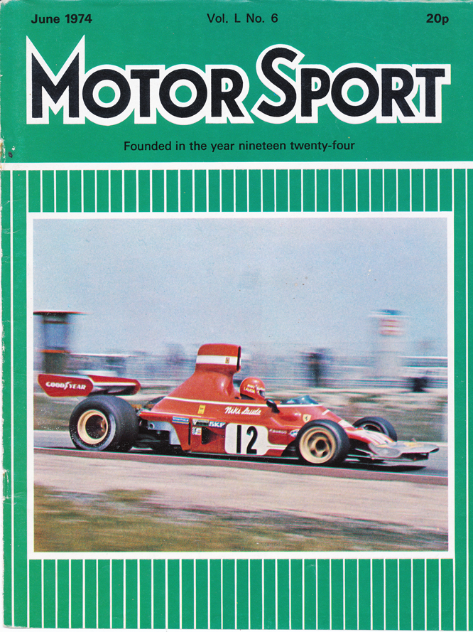 MotorSport Cover, 06/74, Niki Lauda, Ferrari 312 B3, Jarama 