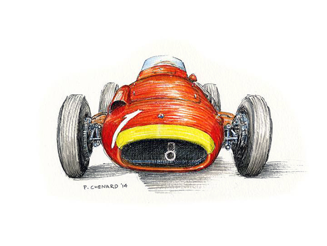 Maserati 250F, by Paul Chenard  