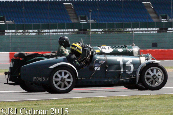 Bugatti T35, Duncan Pittaway, Bentley Blower, J Ernst, Silverstone Classic,
